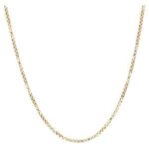 Modern 18 Karat Yellow Gold Cube Mesh Chain